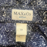 Max & Co Floral Wrap Skirt - 25W UK 6 Navy Polyester