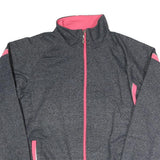 LINKE Womens Grey & Pink Zip Jacket L Polyester Blend Athletic Comfort