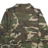 PARKS Outdoor Mens Green Brown Camouflage Button Jacket M Polyester Blend