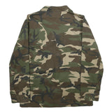 PARKS Outdoor Mens Green Brown Camouflage Button Jacket M Polyester Blend
