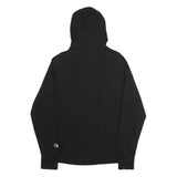 CHAMPION Mens Black Cotton Blend Hoodie M Classic Logo Pullover