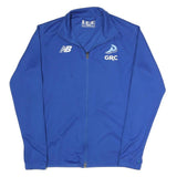NEW BALANCE Mens Blue Track Jacket S Polyester Blend Zip Athletic Sportswear
