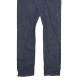 CARHARTT Mens Cotton Blend Navy Slim Straight Trousers W32 L32 Durable Cotton