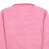 TOMMY JEANS Womens Pink & Red Plain Pullover Patterned Crew Neck Chunky Knit