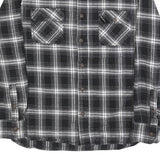 JACHS Mens Black & White Checked Shirt M Cotton Blend Casual Button Down