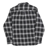 JACHS Mens Black & White Checked Shirt M Cotton Blend Casual Button Down