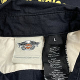 Motorcycles Harley Davidson Graphic Shirt - Large Red Cotton