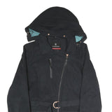 VICTORINOX Womens Black Jacket S Polyester Blend Zip Hooded Classic Fit Stylish