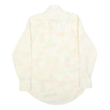 HATHAWAY Mens Cream Polyester Blend Shirt M Long Sleeve Button Collar Classic