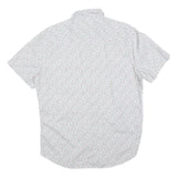 SOVERIGN CODE Mens White Floral Cotton Blend Shirt XL Lightweight Casual Summer
