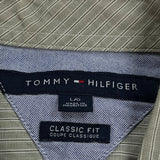 Tommy Hilfiger Striped Shirt - Large Green Cotton