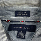 Custom Fit Tommy Hilfiger Short Sleeve Shirt - Medium Gray Cotton