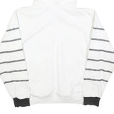 NIKE Mens White Black Striped Pullover Hoodie S Nike Air Logo Sweatshirt