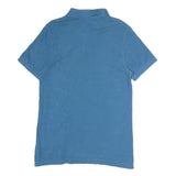 TOMMY HILFIGER Mens Blue Short Sleeve Polo Shirt M Classic Cotton Casual