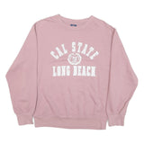MV SPORT Mens Pink Cal State Long Beach Crew Neck M Cotton Sweatshirt Casual