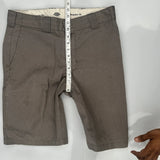 Dickies Shorts - 32W 11L Grey Cotton Blend