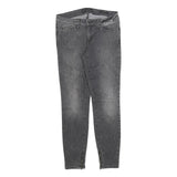 GUESS Womens Slim Grey Denim Jeans Cotton Blend W29 L28 Zip Detail