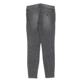GUESS Womens Slim Grey Denim Jeans Cotton Blend W29 L28 Zip Detail