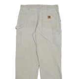 CARHARTT Mens Relaxed Straight Beige Denim Light W32 L32 Workwear Pants