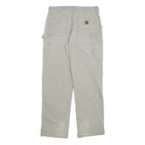 CARHARTT Mens Relaxed Straight Beige Denim Light W32 L32 Workwear Pants