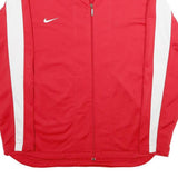 NIKE Mens Red Jacket XL Polyester Plain Zip Sportswear Track Top
