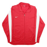NIKE Mens Red Jacket XL Polyester Plain Zip Sportswear Track Top
