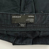Oakley Cargo Shorts - 33W 11L Black Cotton