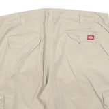 DICKIES Mens Shorts Beige XL W40 Cargo Cotton Blend Casual Workwear