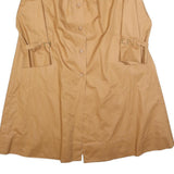 NINO Womens Beige Cotton Blend Button Jacket M Relaxed Plain Classic Outerwear