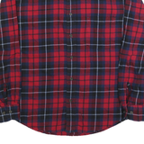 ST JOHNS BAY Mens Red & Navy Check Shirt M Classic Button-Down Long Sleeve