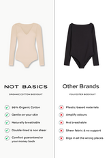 Organic Cotton Long Sleeve Crew Bodysuit, Oat