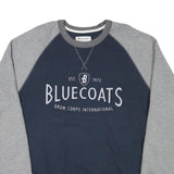 CHAMPION Mens Navy & Grey Bluecoats Crew Neck L Cotton Blend Raglan Sweatshirt