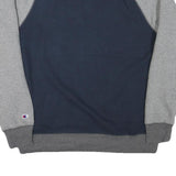 CHAMPION Mens Navy & Grey Bluecoats Crew Neck L Cotton Blend Raglan Sweatshirt