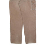 DICKIES Mens Regular Fit Brown Cotton Blend Work Trousers W38 L36 Durable Zip