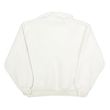 FASHIONBAR Womens White Jacket L Polyester Plain Relaxed Fit Pullover Long