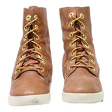 TIMBERLAND Lace-Up Boots Brown Synthetic Womens UK 4