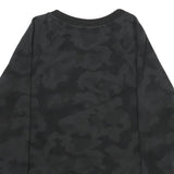 CALVIN KLEIN PERFORMANCE Womens Black Camouflage Crew Neck XS Sweatshirt