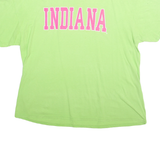 GILDEN Mens Green & Pink Indiana Graphic T-Shirt XL Short Sleeve Crew Neck