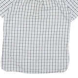TOMMY HILFIGER Mens White & Black Check Shirt M Cotton Blend Classic Fit Button