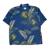 Tommy Bahama Floral Hawaiian Shirt - XL Blue Cotton