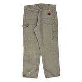 Dickies Carpenter Trousers - 36W 30L Beige Cotton
