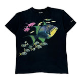 Eco-Friendly Harlequin Single Stitch T-Shirt - Large Black Cotton