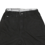 LEE Mens Black Casual Shorts M W30 Elastic Waist Cotton Blend Comfort