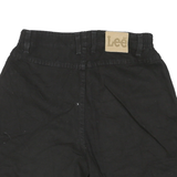 LEE Mens Black Casual Shorts M W30 Elastic Waist Cotton Blend Comfort