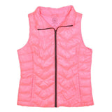 SO PERFECT Womens Pink Sleeveless Quilted Jacket M Polyester Zip Padded Vest