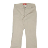 DICKIES Womens Regular Beige Cotton Blend Trousers W28 L30 Zip Closure