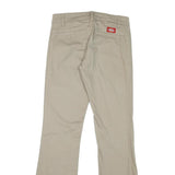 DICKIES Womens Regular Beige Cotton Blend Trousers W28 L30 Zip Closure