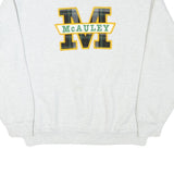 FRUIT OF THE LOOM Mens White McAuley Crew Neck L Cotton Blend Sweatshirt