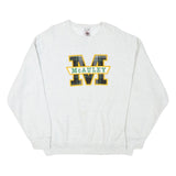 FRUIT OF THE LOOM Mens White McAuley Crew Neck L Cotton Blend Sweatshirt