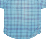 WOOLRICH Mens Blue Check Shirt XL Casual Cotton Blend Summer Short Sleeve